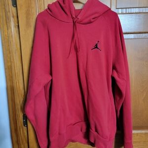 Vintage Jordan Basketball Hoodie Sweatshirt Mens 2XL Red Sportswear